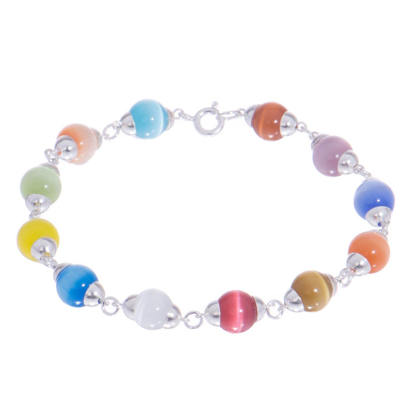Pulsera Ojo de gato con plata