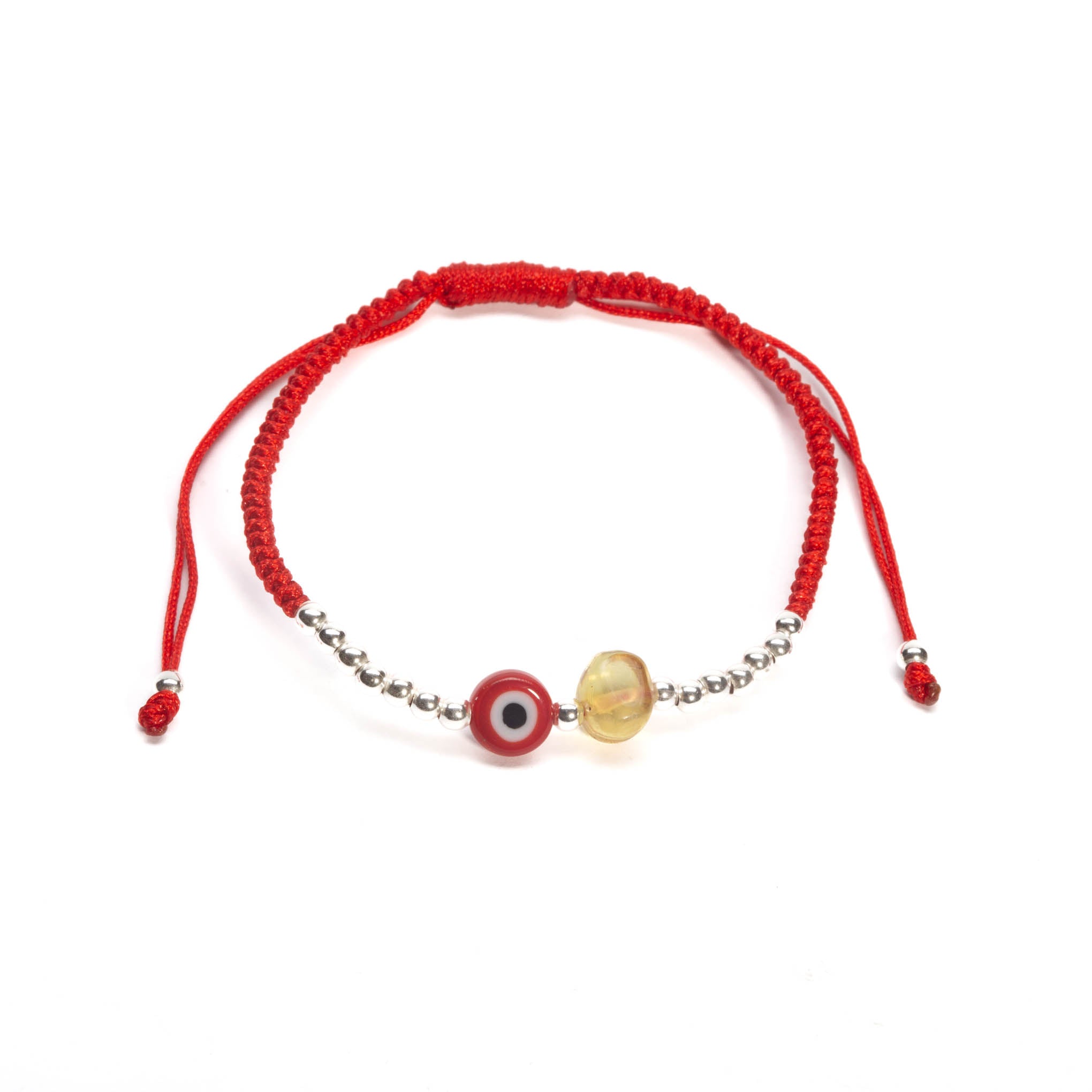 Pulsera de hilo con ojito turco