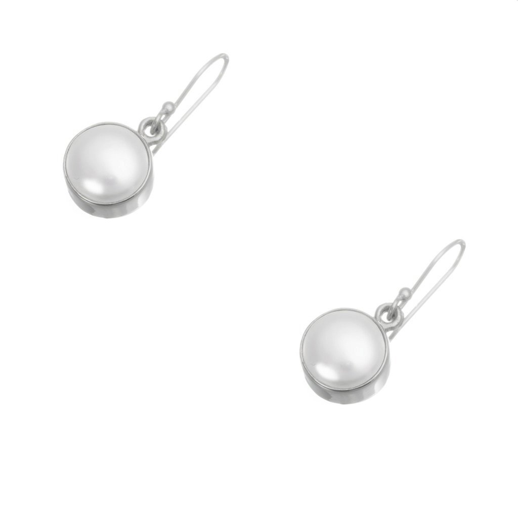 Aretes de Plata con Perlas cultivadas incrustadas