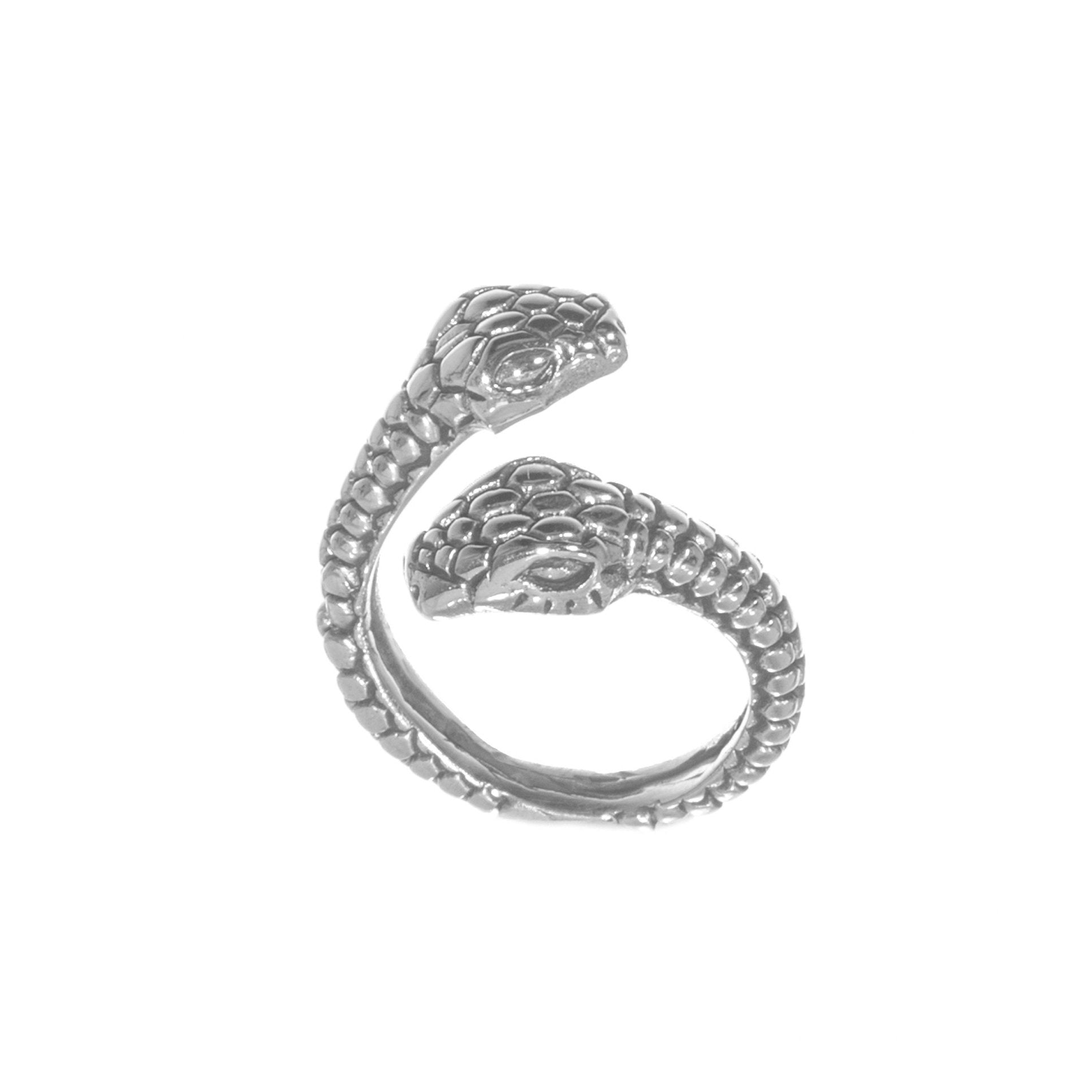 Anillo serpientes de plata