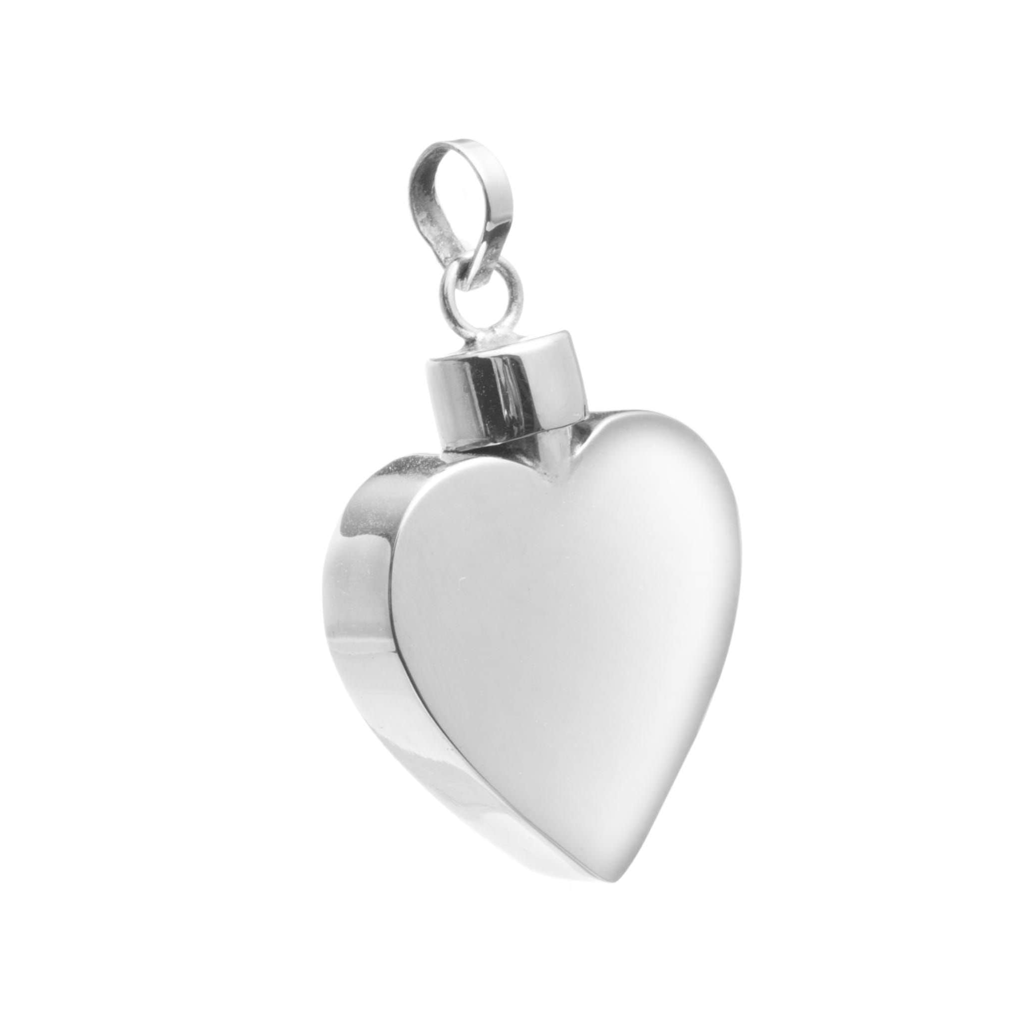 Relicario corazon plano cartoneado de plata mexicana